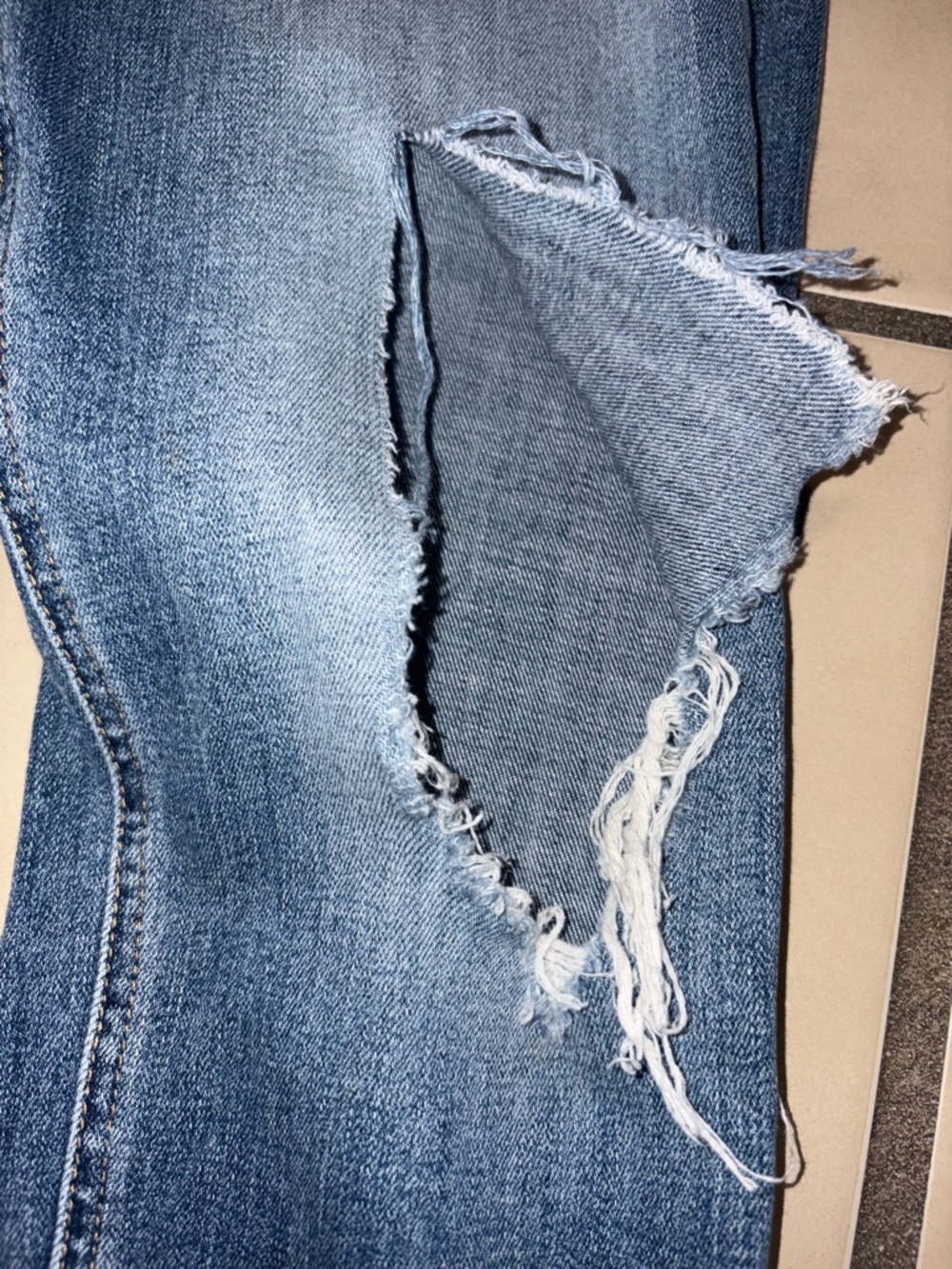 rag & bone Women's Blue Distressed Skinny Jeans - Picture 2 of 5
